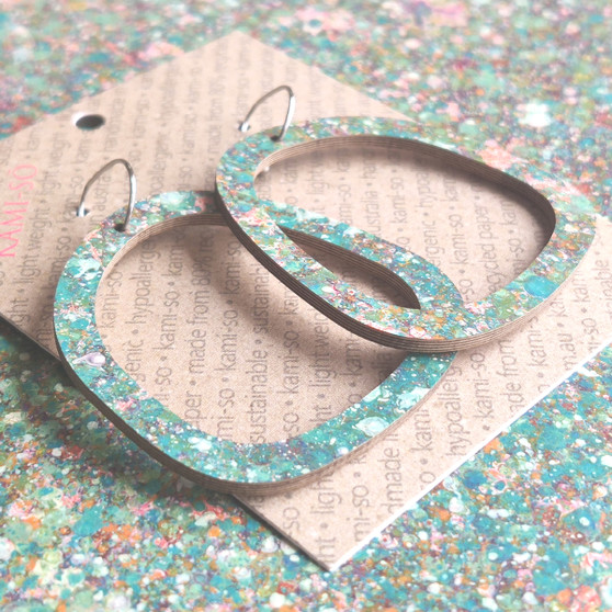Recycled paper earrings store